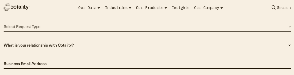 A CoreLogic Request form.