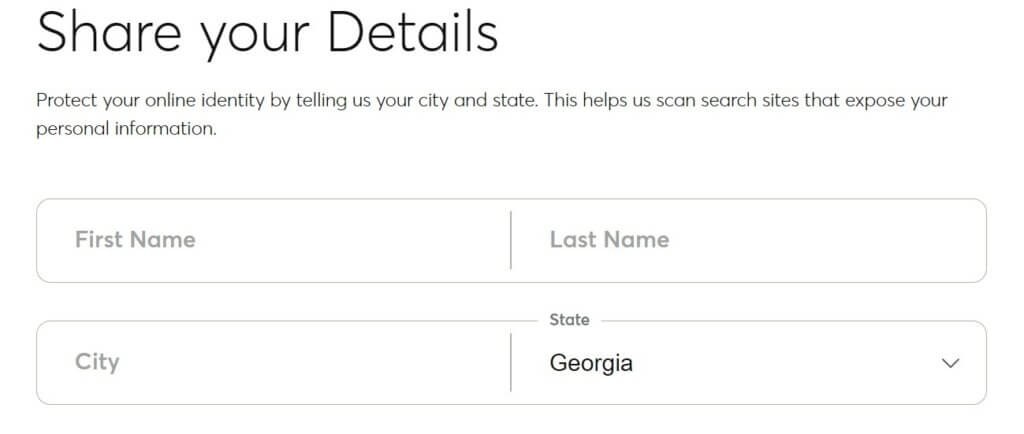 The Medicare.gov Share your Details Page.