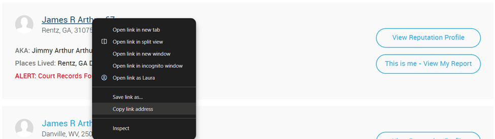 Someone right clicking their screen.